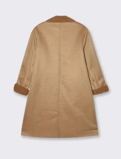 Donna Piazza Italia Donna|Giubbini E Cappotti<Giaccone in tessuto combinato a 2 bottoni - Cammello