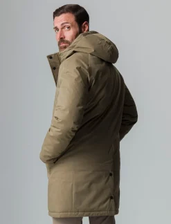 Uomo Piazza Italia Uomo|Giubbini E Cappotti<Giaccone modello parka realizzato in tessuto tecnico imbottito - kaki