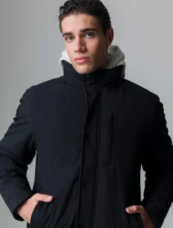 Uomo Piazza Italia Uomo|Giubbini E Cappotti<Giaccone realizzato in tessuto tecnico a collo alto -