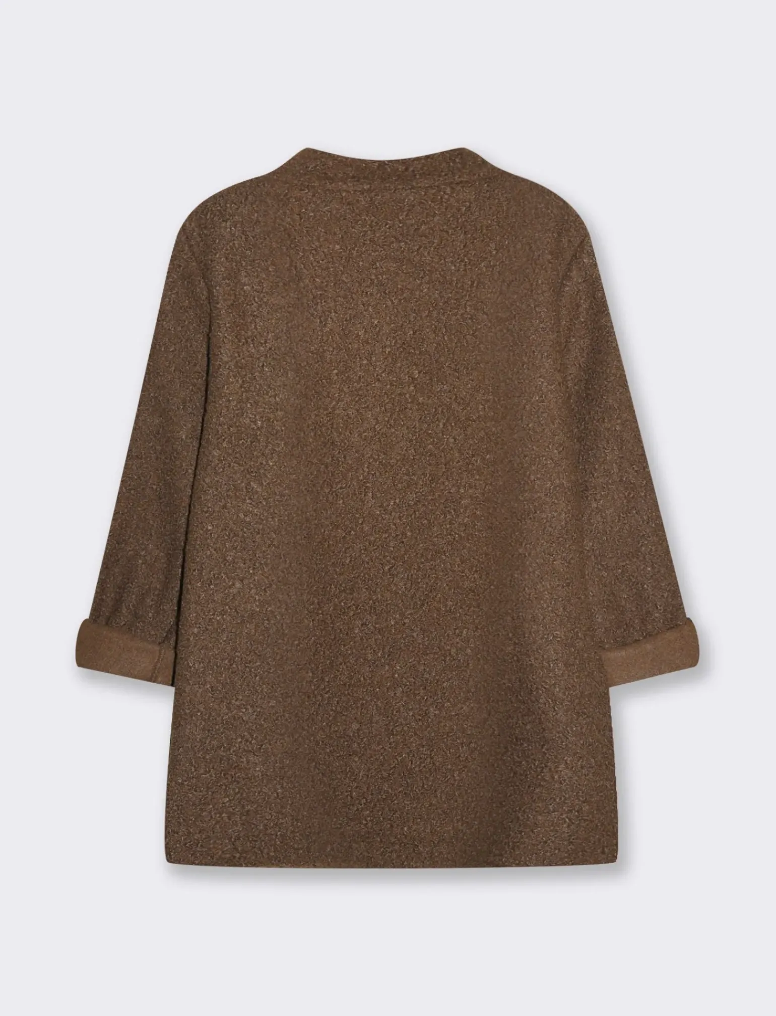 Donna Piazza Italia Giubbini E Cappotti<Giaccone taglio ad A con collo alto a 3 bottoni - Moro