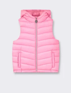 Piazza Italia Bambina|Gilet<Gilet imbottito leggero con zip sul davanti con cappuccio e tasche vestibilità regular -