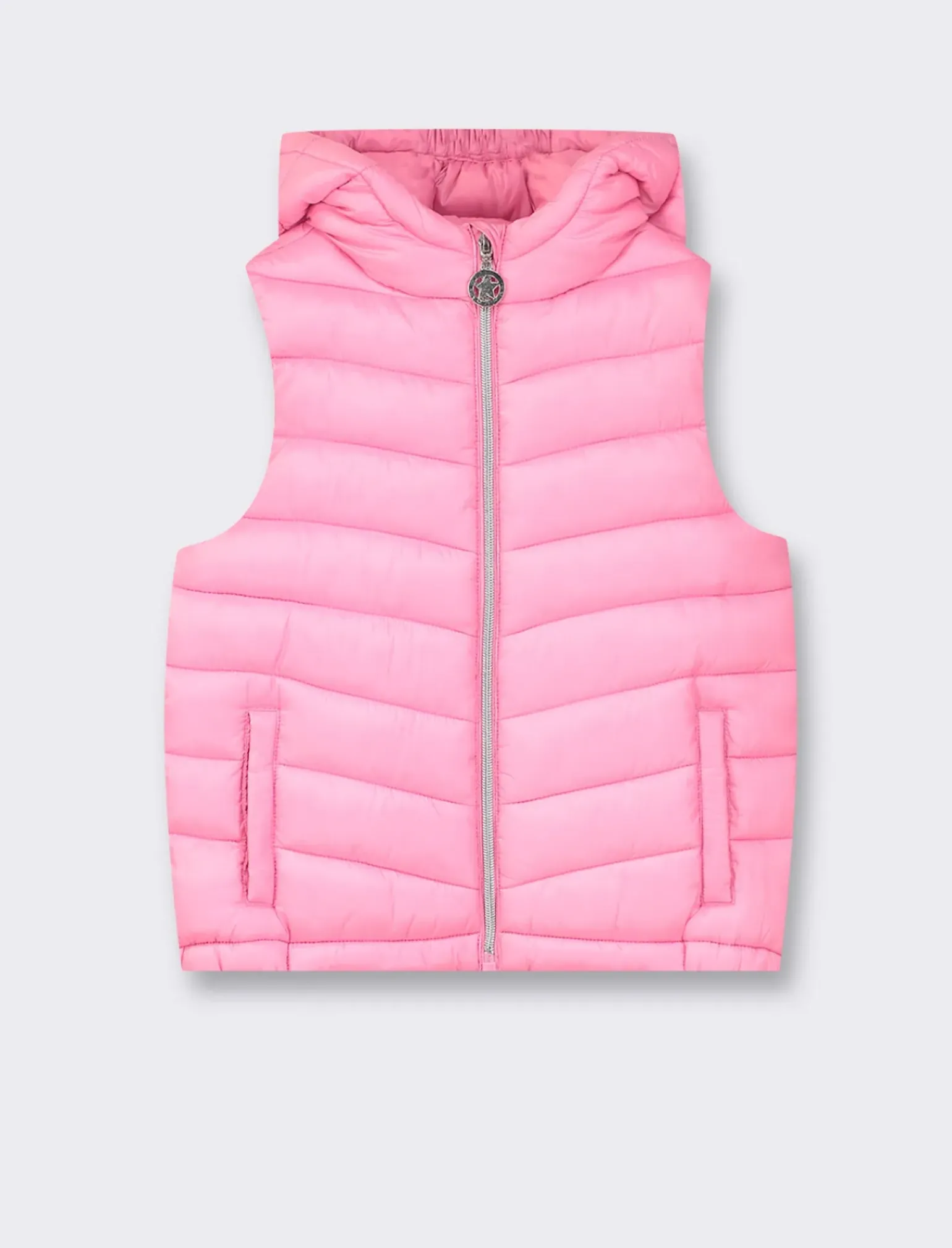 Piazza Italia Bambina|Gilet<Gilet imbottito leggero con zip sul davanti con cappuccio e tasche vestibilità regular -