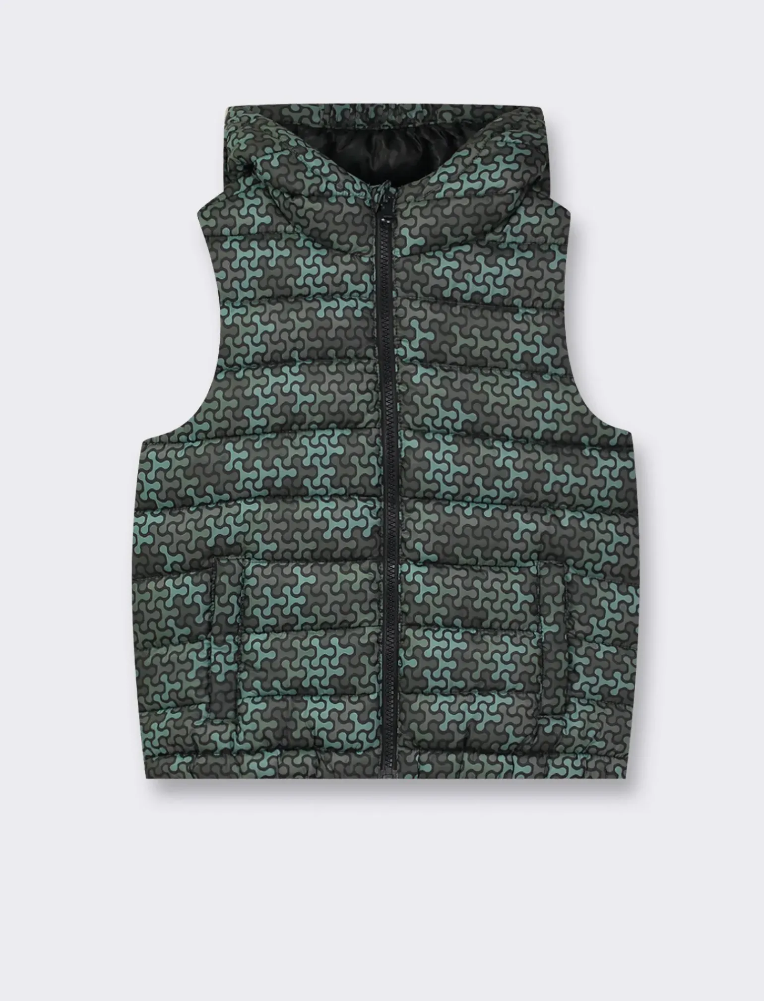 Bambino Piazza Italia Bambino|Gilet<Gilet imbottito leggero con cappuccio apertura con zip frontale - Fantasia