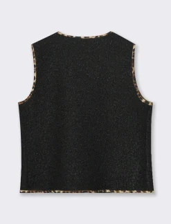 Donna Piazza Italia Donna|Giacche E Blazer<Gilet senza chiusura con bordo a contrasto e tasche a toppa -