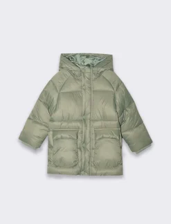 Piazza Italia Neonato|Giubbini E Cappotti<Giubbino imbottito con cappuccio e tasconi - Verde salvia
