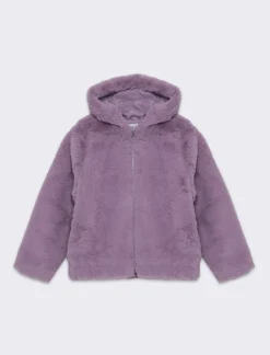 Piazza Italia Bambina|Giubbini E Cappotti<Giubbino in finta pelliccia con pelo corto, zip sul davanti ed elastico al fondo -