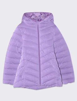 Piazza Italia Bambina|Giubbini E Cappotti<Giubbino trapuntato con cuciture a V in tessuto lucido -