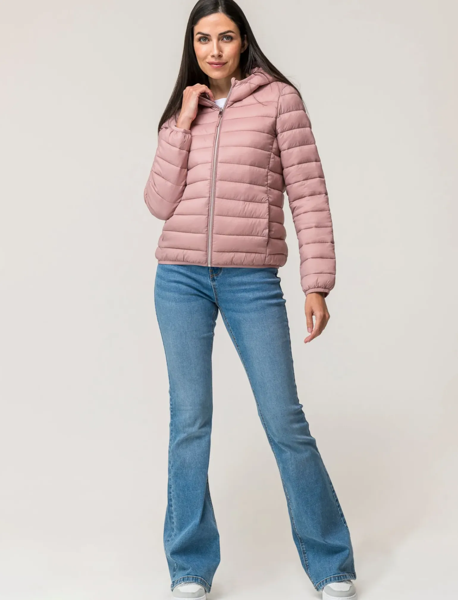 Donna Piazza Italia Giubbini E Cappotti<Giubbotto basic con imbottitura leggera 100 grammi e cappuccio - cipolla