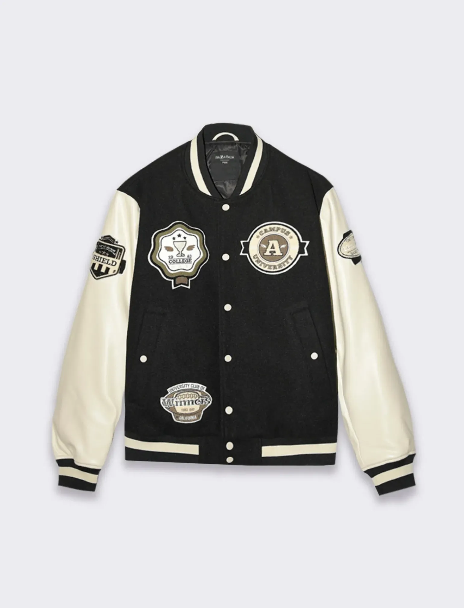 Uomo Piazza Italia Uomo|Giubbini E Cappotti<Giubbotto bomber varsity in panno -
