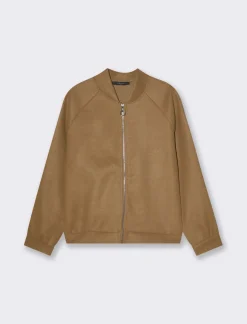 Donna Piazza Italia Donna|Giubbini E Cappotti<Giubbotto con zip e manica raglan.Vestibilità regular - Caramello