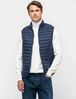 Piazza Italia Giubbotto gilet imbottito a collo alto - Blu Shop