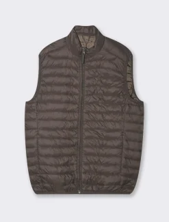 Uomo Piazza Italia Uomo|Giubbini E Cappotti<Giubbotto gilet imbottito a collo alto - Moro