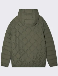 Uomo Piazza Italia Uomo|Giubbini E Cappotti<Giubbotto imbottito a collo alto con cappuccio - salvia