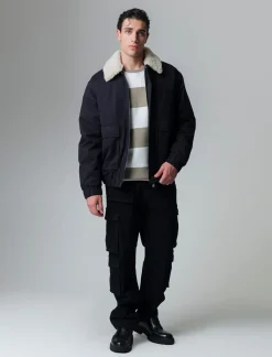 Uomo Piazza Italia Uomo|Giubbini E Cappotti<Giubbotto imbottito a collo in pelliccia sintetica rimovibile -