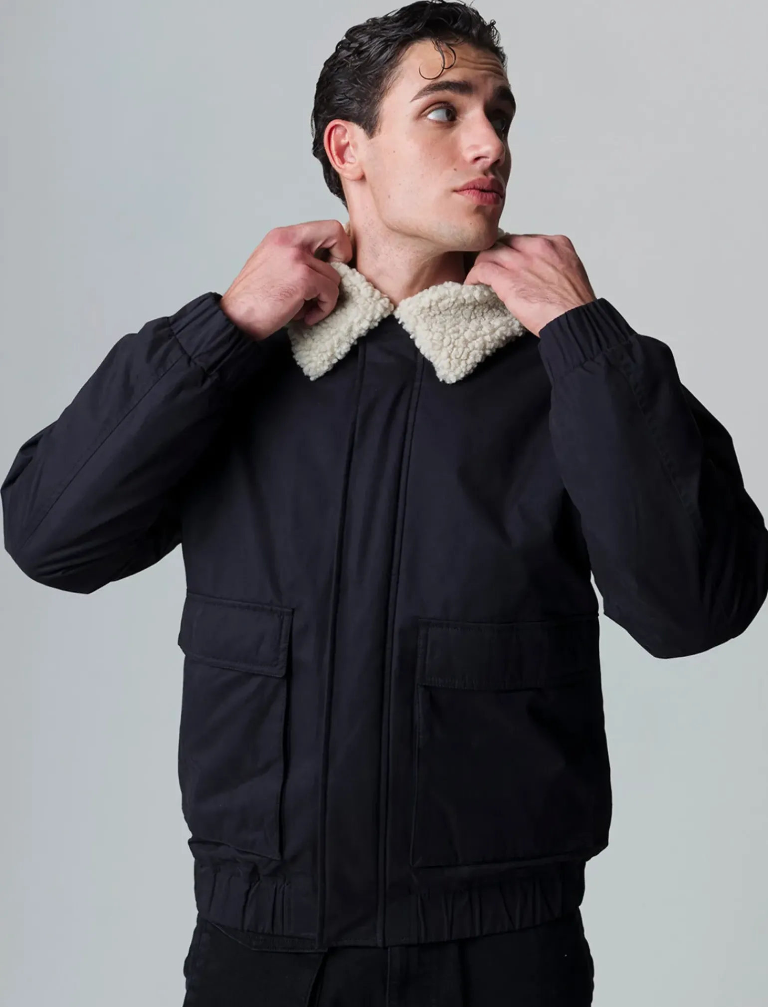 Uomo Piazza Italia Uomo|Giubbini E Cappotti<Giubbotto imbottito a collo in pelliccia sintetica rimovibile -