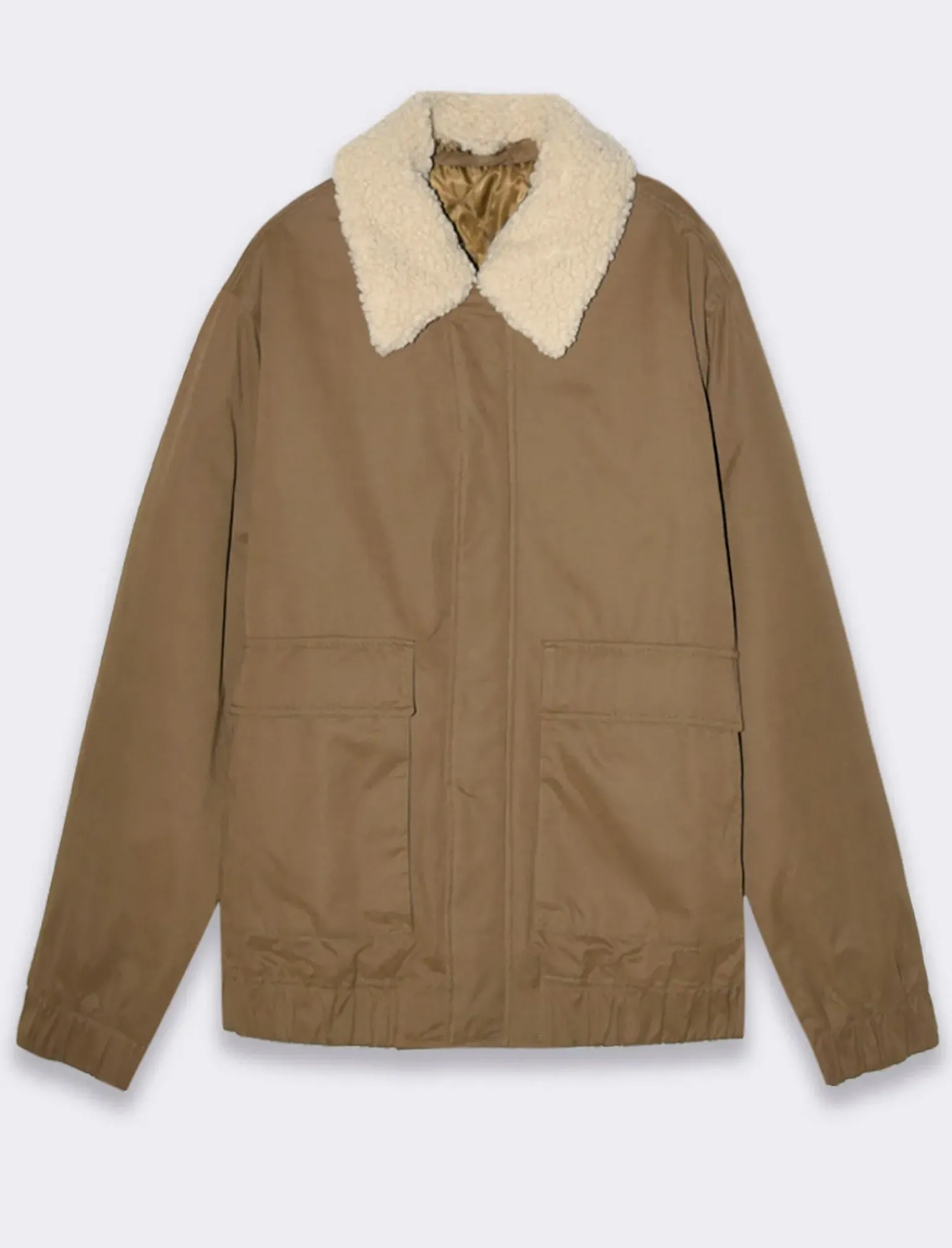 Uomo Piazza Italia Uomo|Giubbini E Cappotti<Giubbotto imbottito a collo in pelliccia sintetica rimovibile - kaki