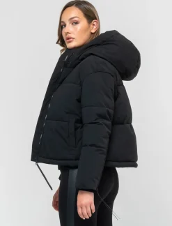 Donna Piazza Italia Donna|Giubbini E Cappotti<Giubbotto imbottito con cappuccio e chiusura con zip e coulisse -