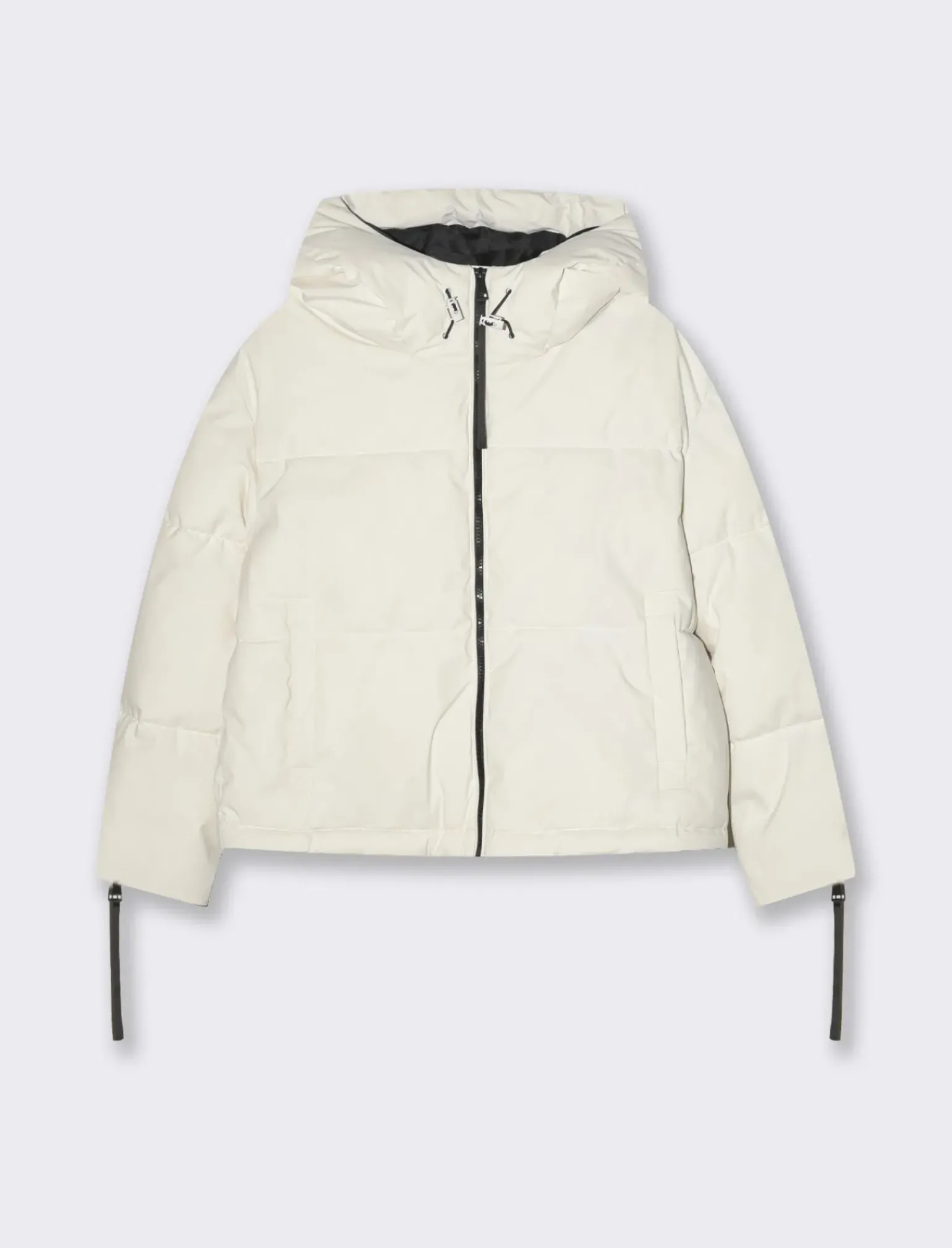 Donna Piazza Italia Donna|Giubbini E Cappotti<Giubbotto imbottito con cappuccio e chiusura con zip e coulisse - gesso