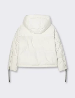 Donna Piazza Italia Donna|Giubbini E Cappotti<Giubbotto imbottito con cappuccio e chiusura con zip e coulisse - gesso