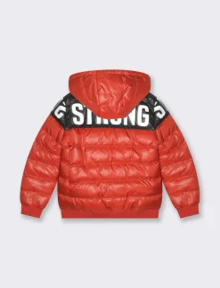 Bambino Piazza Italia Bambino|Giubbini E Cappotti<Giubbotto imbottito da bambino, con cappuccio e stampa sul davanti -