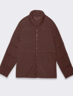 Uomo Piazza Italia Uomo|Giubbini E Cappotti<Giubbotto imbottito in tessuto tecnico a collo alto - Bordeaux