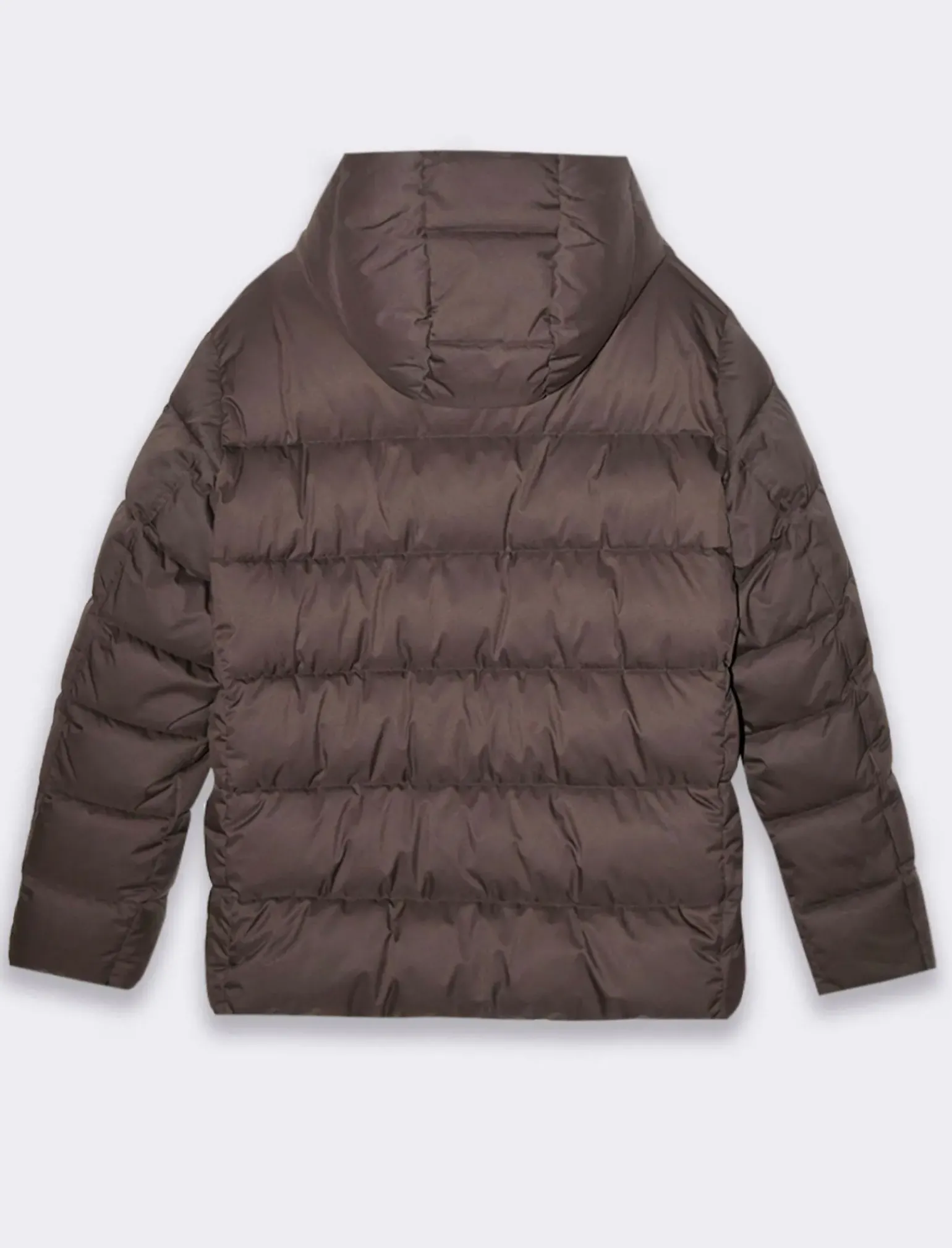 Uomo Piazza Italia Uomo|Giubbini E Cappotti<Giubbotto imbottito in tessuto tecnico a collo alto con cappuccio - Moro