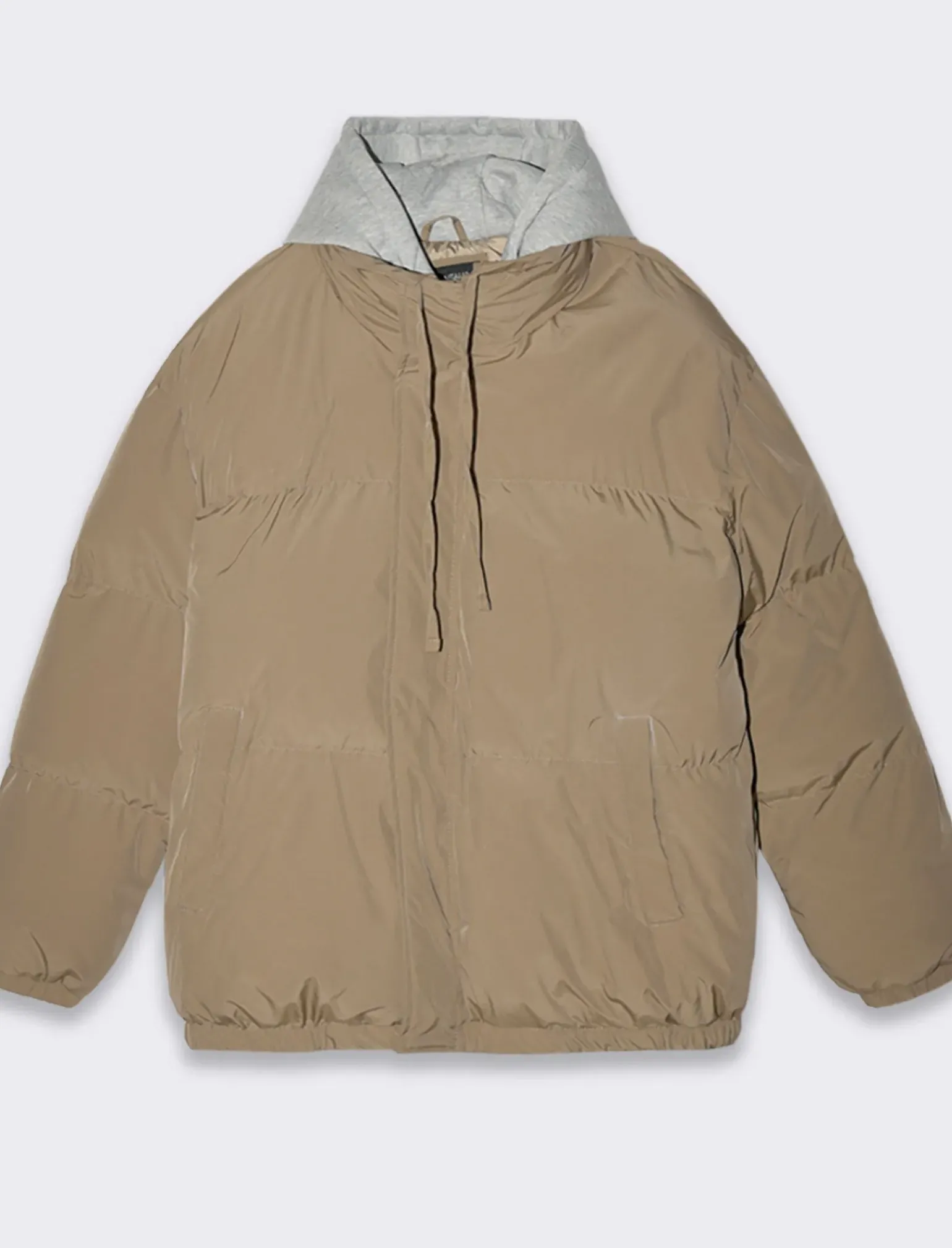 Uomo Piazza Italia Uomo|Giubbini E Cappotti<Giubbotto imbottito in tessuto tecnico con cappuccio in felpa - kaki