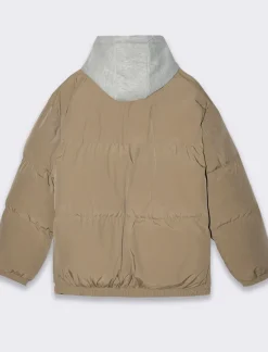 Uomo Piazza Italia Uomo|Giubbini E Cappotti<Giubbotto imbottito in tessuto tecnico con cappuccio in felpa - kaki