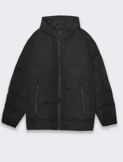 Uomo Piazza Italia Giubbini E Cappotti<Giubbotto imbottito in tessuto tecnico a collo alto con cappuccio regolabile -