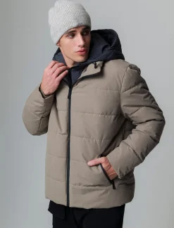 Uomo Piazza Italia Uomo|Giubbini E Cappotti<Giubbotto imbottito realizzato in tessuto tecnico con cappuccio - kaki