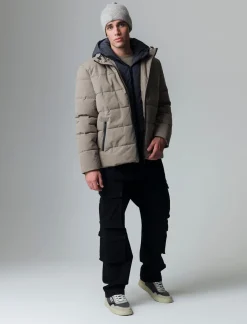 Uomo Piazza Italia Uomo|Giubbini E Cappotti<Giubbotto imbottito realizzato in tessuto tecnico con cappuccio - kaki