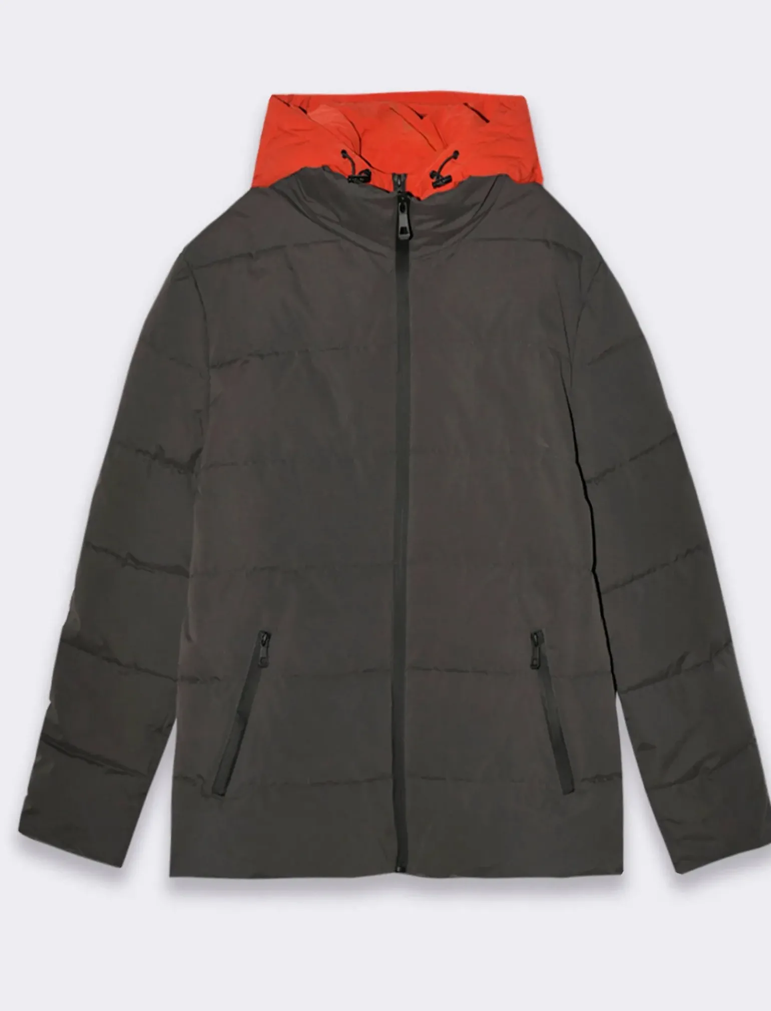 Uomo Piazza Italia Uomo|Giubbini E Cappotti<Giubbotto imbottito realizzato in tessuto tecnico con cappuccio - piombo