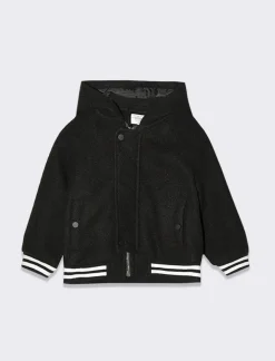 Piazza Italia Neonato|Giubbini E Cappotti<Giubbotto in panno con cappuccio e costine rigate -