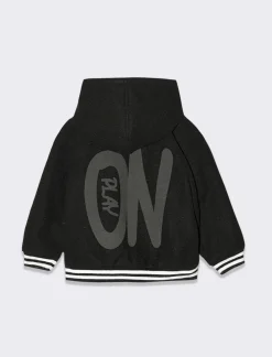 Piazza Italia Neonato|Giubbini E Cappotti<Giubbotto in panno con cappuccio e costine rigate -