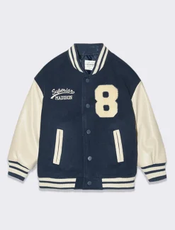 Piazza Italia Neonato|Giubbini E Cappotti<Giubbotto in panno con maniche in similpelle -