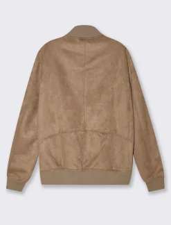 Uomo Piazza Italia Uomo|Giubbini E Cappotti<Giubbotto in tessuto effetto scamosciato - fango