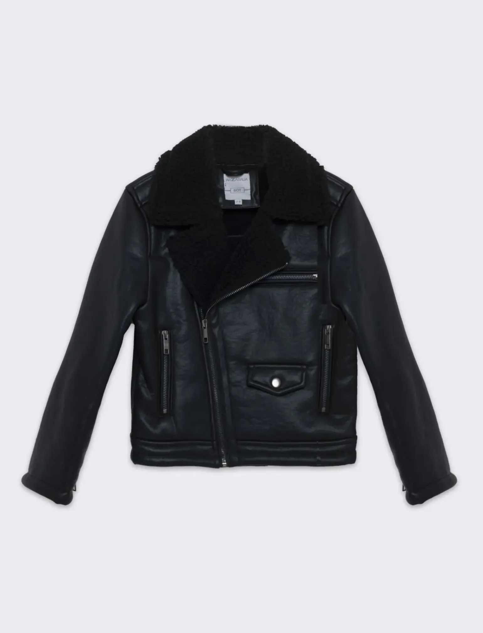 Bambino Piazza Italia Bambino|Giubbini E Cappotti<Giubbotto modello biker da bambino - Nero