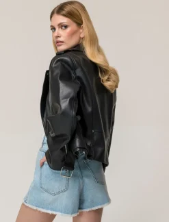 Donna Piazza Italia Donna|Giubbini E Cappotti<Giubbotto modello biker vestibilità regular -