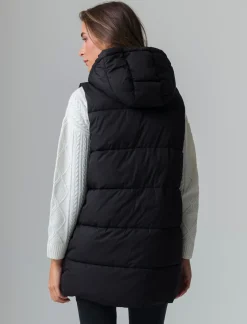 Donna Piazza Italia Donna|Giubbini E Cappotti<Giubbotto modello gilet con cappuccio e tasche a filetto -