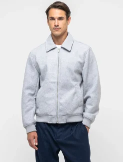 Uomo Piazza Italia Uomo|Giubbini E Cappotti<Giubbotto realizzato in panno effetto lana con tasche a filetto - mel.