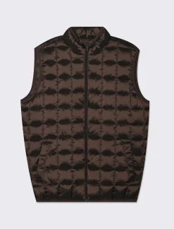 Uomo Piazza Italia Uomo|Giubbini E Cappotti<Giubbotto smanicato imbottito a collo alto - Moro