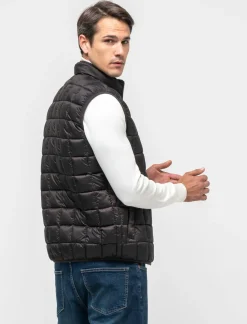 Uomo Piazza Italia Uomo|Giubbini E Cappotti<Giubbotto smanicato imbottito a collo alto - Moro