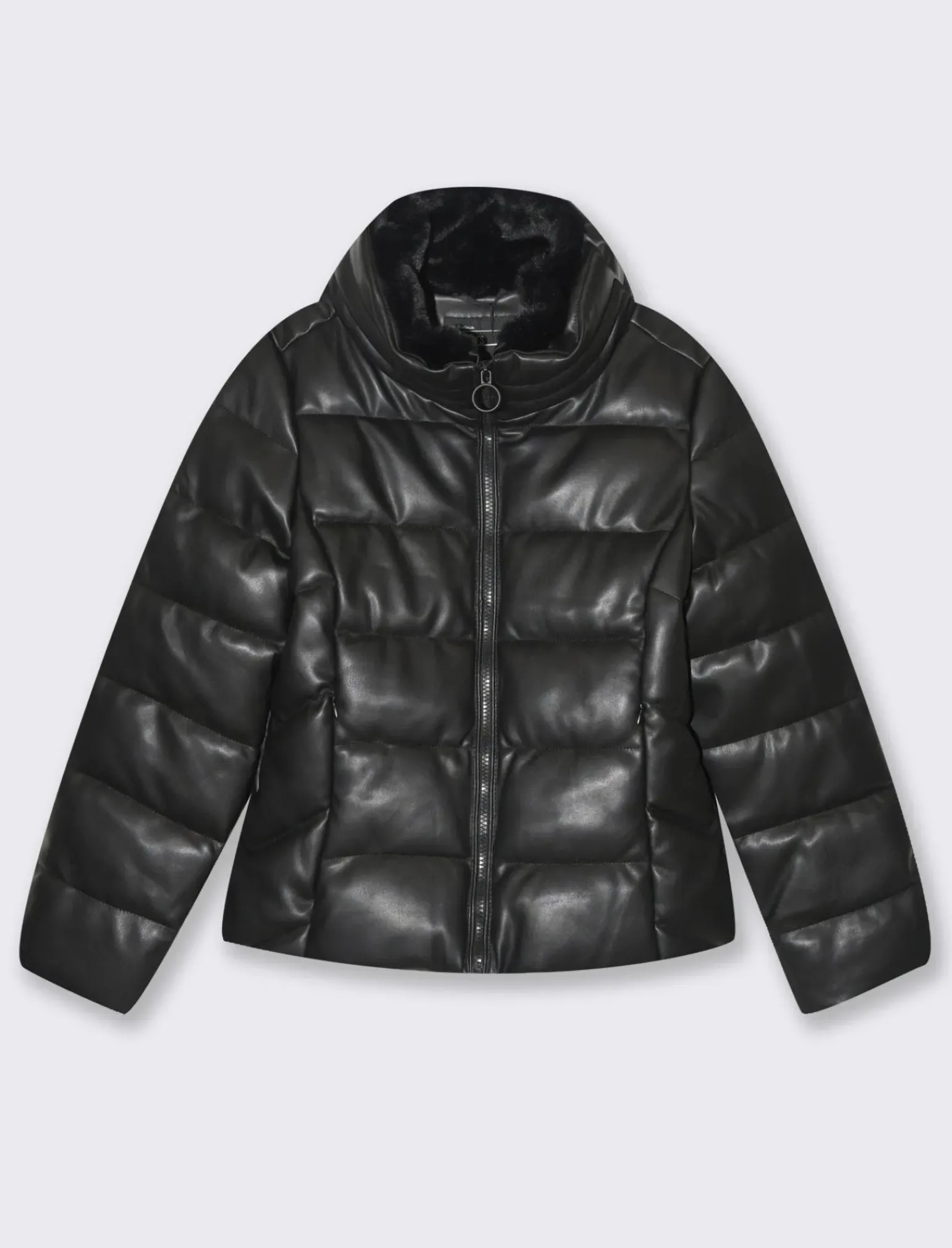 Donna Piazza Italia Donna|Giubbini E Cappotti<Giubotto effetto pelle e parte interna in finta pelliccia -