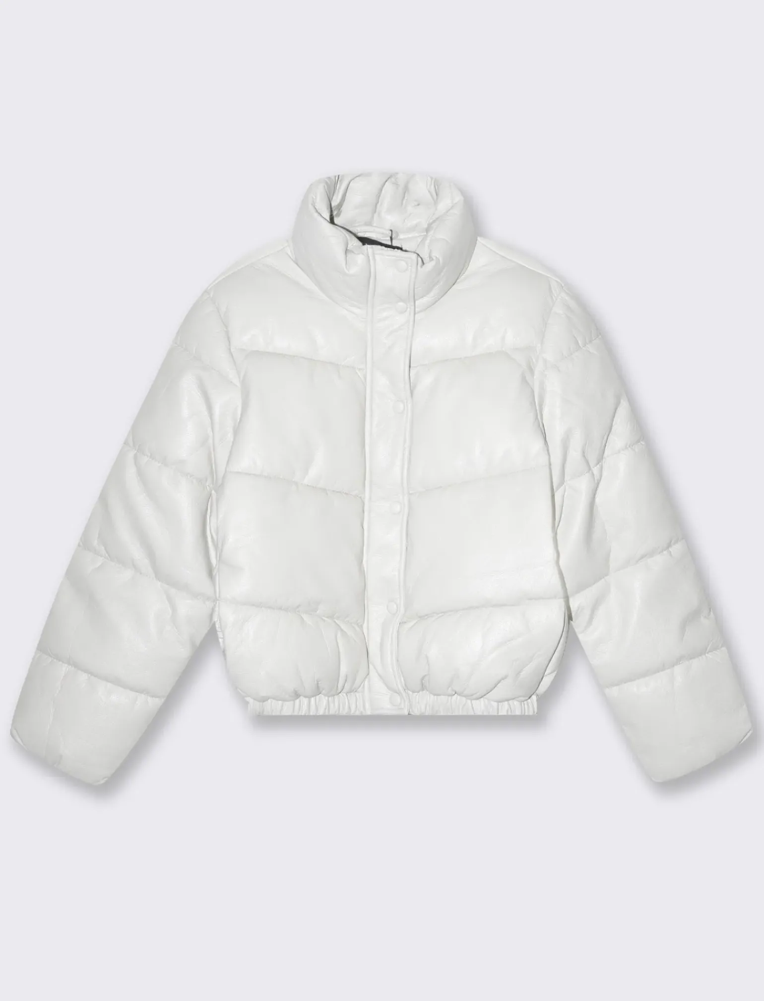 Donna Piazza Italia Donna|Giubbini E Cappotti<Giubotto imbottito corto con collo alto modelllo bomber - gesso