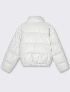 Donna Piazza Italia Donna|Giubbini E Cappotti<Giubotto imbottito corto con collo alto modelllo bomber - gesso