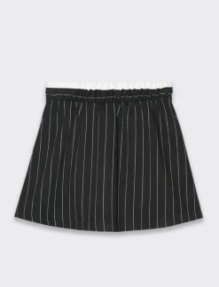 Piazza Italia Bambina|Gonne E Shorts<Gonna a pieghe a fantasia gessata con bustino a contrasto - Righe