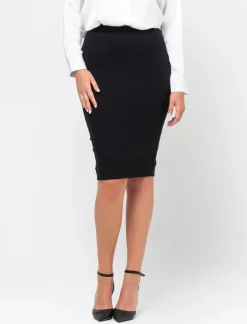 Donna Piazza Italia Gonne<Gonna a tubino in punto milano con zip posteriore -