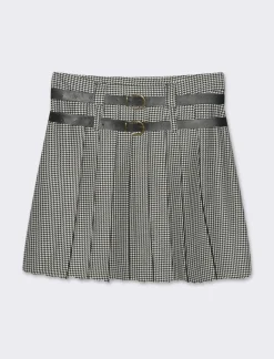 Donna Piazza Italia Gonne<GONNA CON CINTURE - Pied de poule