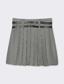 Donna Piazza Italia Gonne<GONNA CON CINTURE - Pied de poule