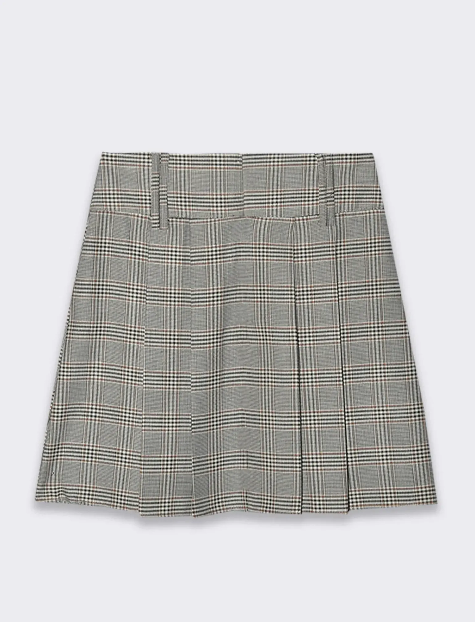 Donna Piazza Italia Gonne<Gonna con pieghe in tessuto quadro - Beige